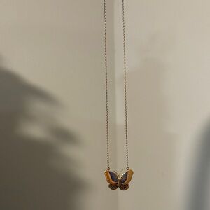 Gold butterfly necklace